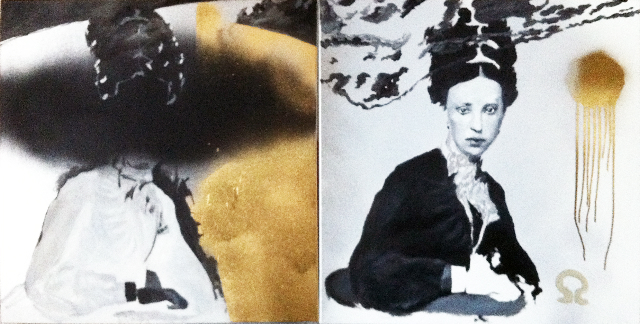 new omega, oil &amp; spray on canvas, 2012